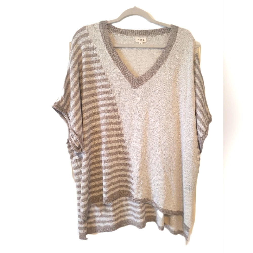 NWOT POL Oversized striped Sweater sz L